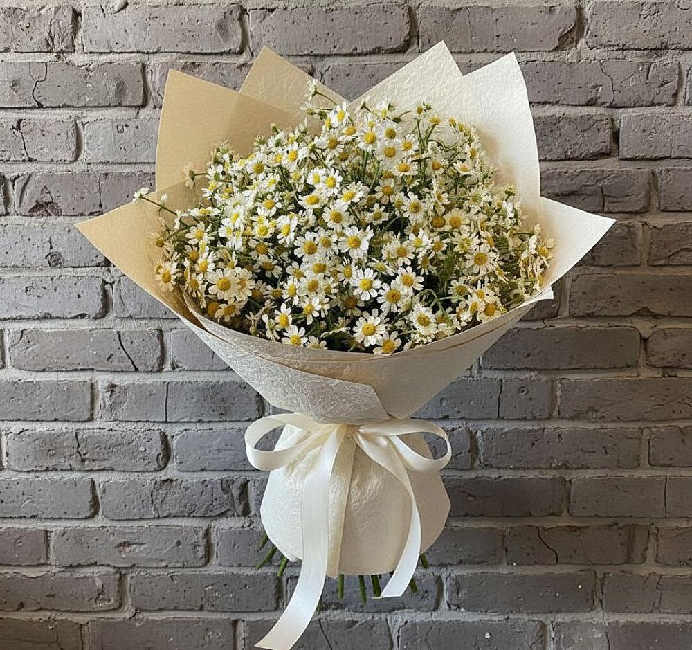 Букет цветов из: Ромашки в Рощино Ставропольского края
