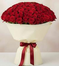 Букет 101 Красная роза Милано в Рощино Ставропольского края