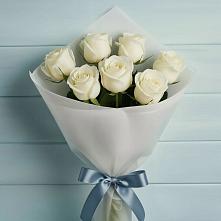 Букет 7 Белых роз Эдлесс Лав #REPLACE_PRED# Рощино Ставропольского края