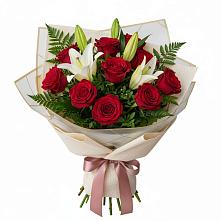 Букет цветов из:  Лилии и Розы #REPLACE_PRED# Рощино Ставропольского края