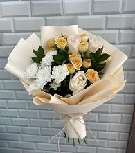 Букет цветов из:  Розы и Хризантемы #REPLACE_PRED# Рощино Ставропольского края