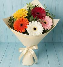 Букет цветов из:  Герберы в Рощино Ставропольского края
