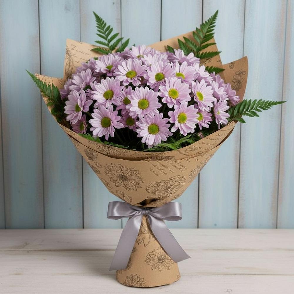 Букет цветов из: Хризантемы в Рощино Ставропольского края