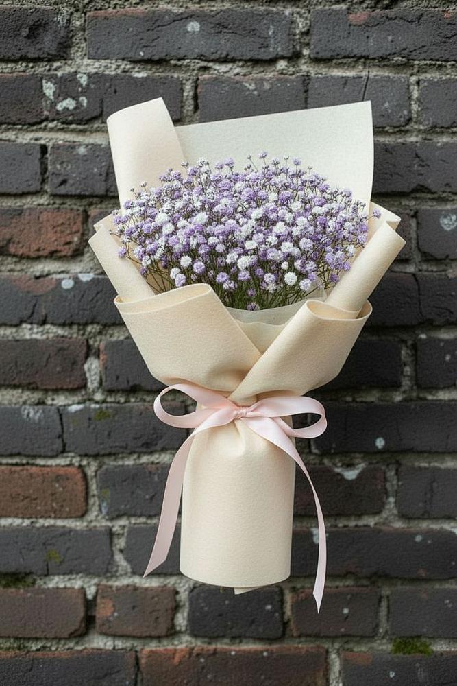 Букет цветов из: Гипсофила в Рощино Ставропольского края