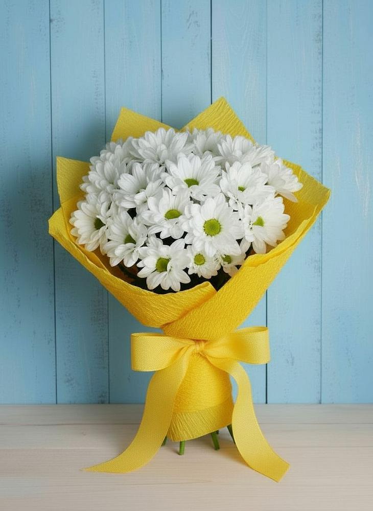 Букет цветов из: Хризантемы в Рощино Ставропольского края