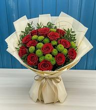 Букет цветов из:  Розы и Хризантемы в Рощино Ставропольского края