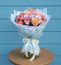 Букет цветов из:  Хризантемы и Розы #REPLACE_PRED# Рощино Ставропольского края