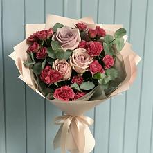 Букет цветов из:  Гвоздики и Розы #REPLACE_PRED# Рощино Ставропольского края