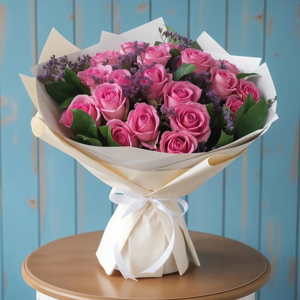 Букет цветов из: Розы в Рощино Ставропольского края