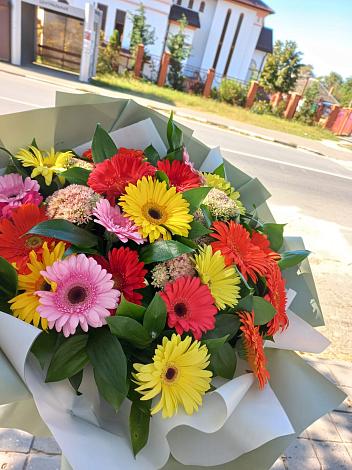 Букет цветов из: Герберы в Рощино Ставропольского края