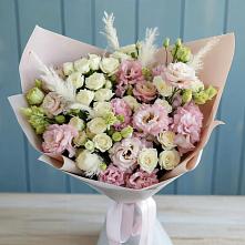 Букет цветов из:  Альстромерии и Розы в Рощино Ставропольского края